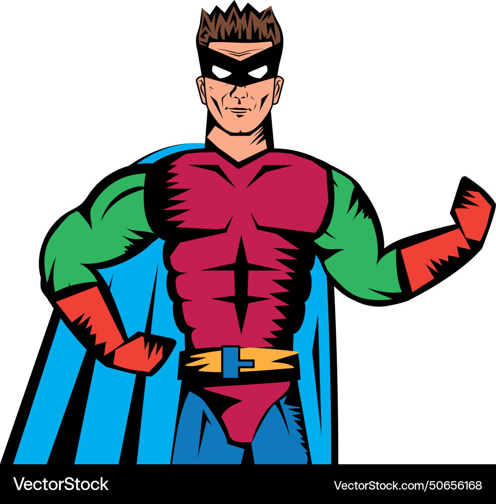 Superhero pop art comic book Royalty Free Vector Image