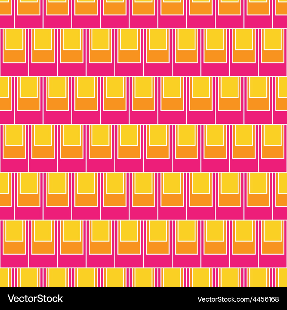 Vibrant Rectangular Tile Pattern Vector Image