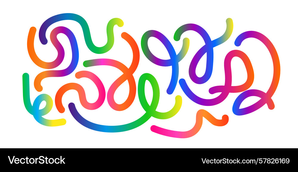Abstract gradient lines set wavy color shape Abstract gradient lines set wavy color shape vector image