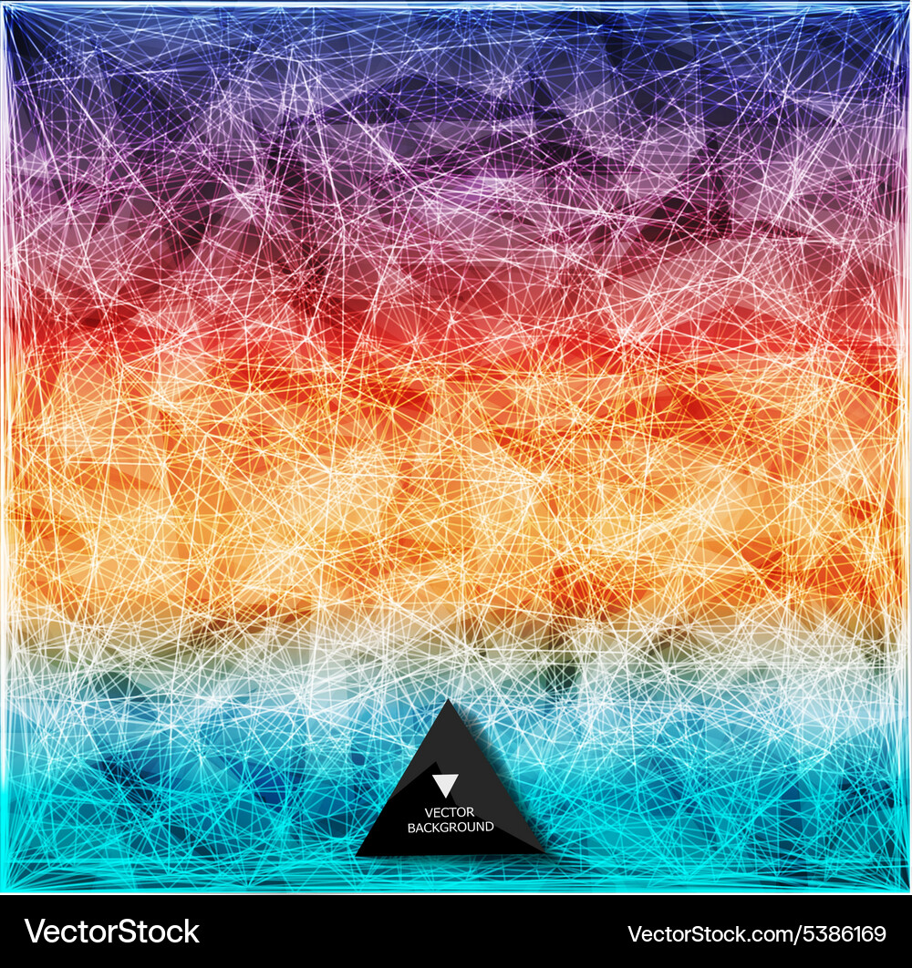 Abstract rainbow web background triangles Vector Image