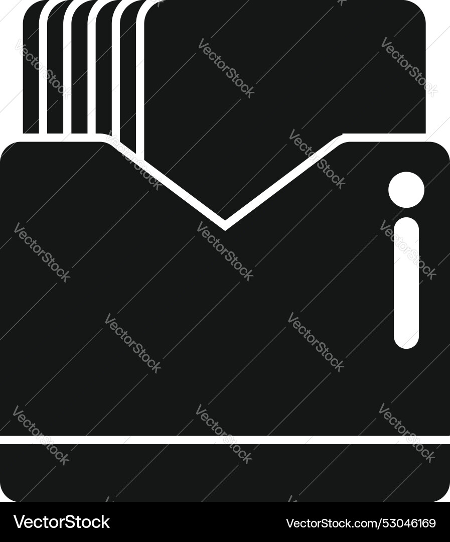 Archive folder with index information icon glyph Archive folder with index information icon glyph vector image