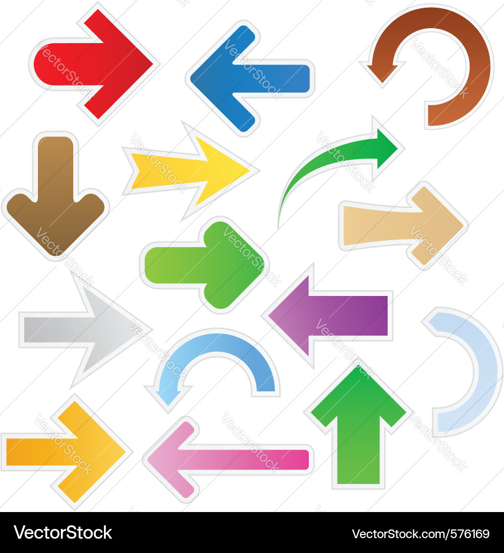 Arrow Set - Various Styles Vector Image