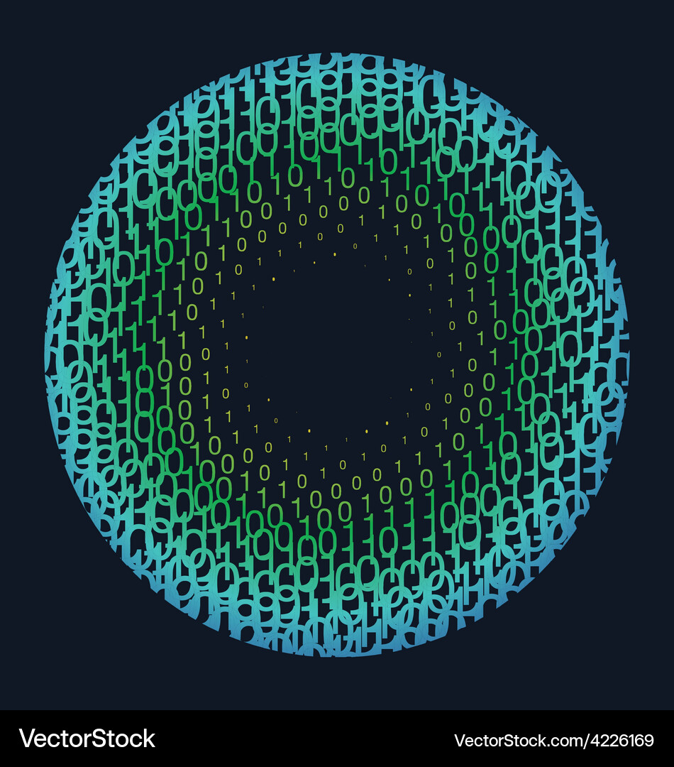 Binary code Vector Image