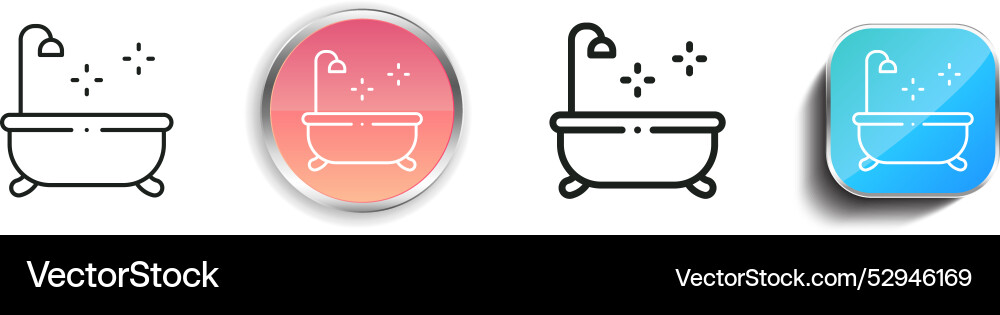 Clean icon thin linear regular and button style vector image