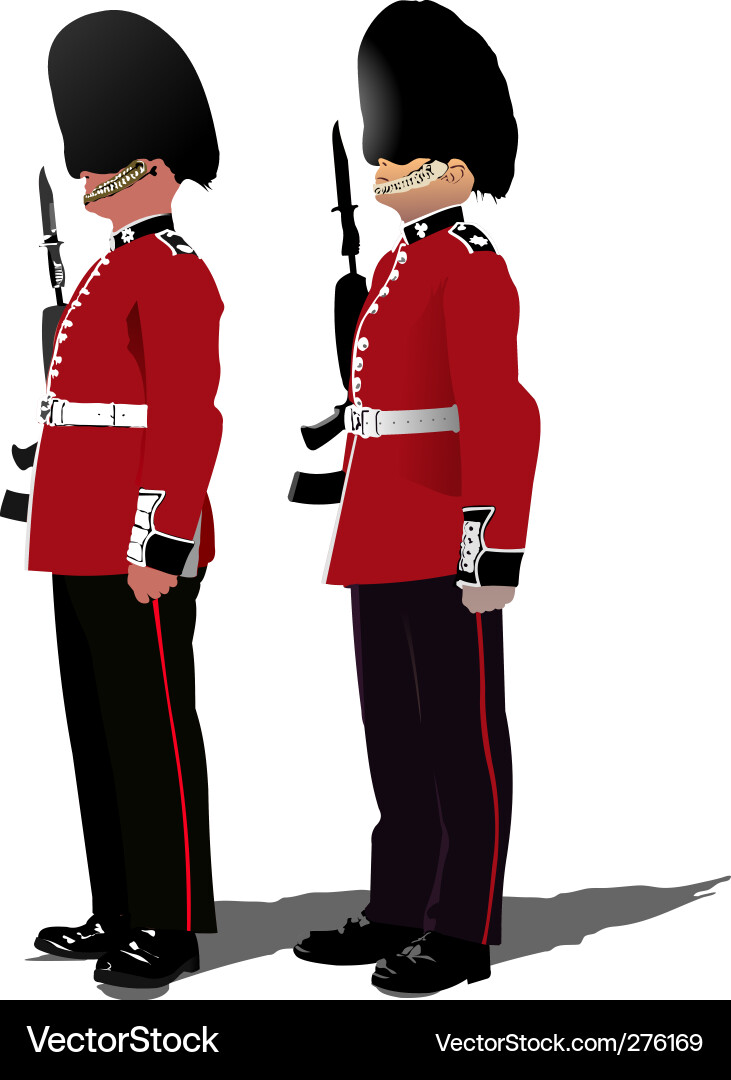 Coldstream Guards in Uniform vector image