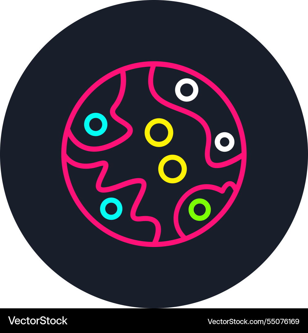 Mars line multi color icon Vector Image