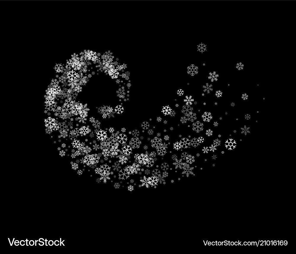 Snowflakes twisted in vortex Snowflakes twisted in vortex Vector Image