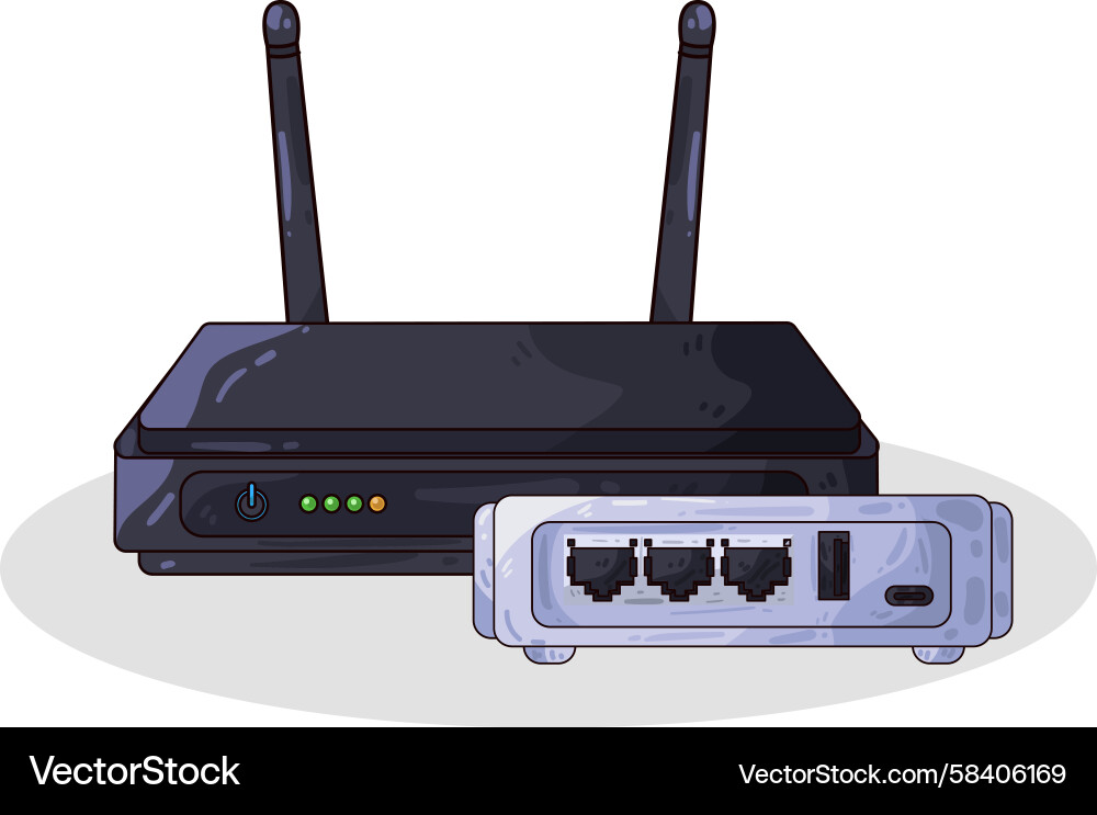 WiFi Router Device Vector Image
