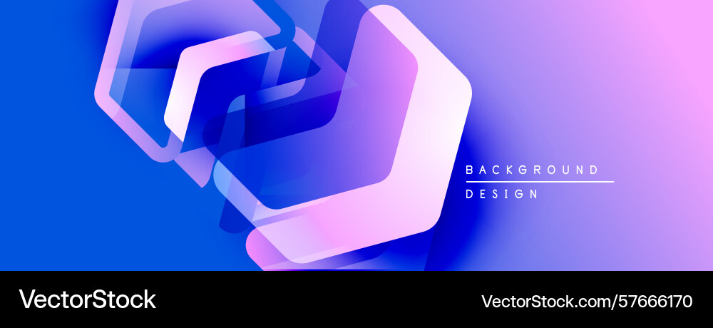 Abstract geometric shapes overlap creating Vector Image