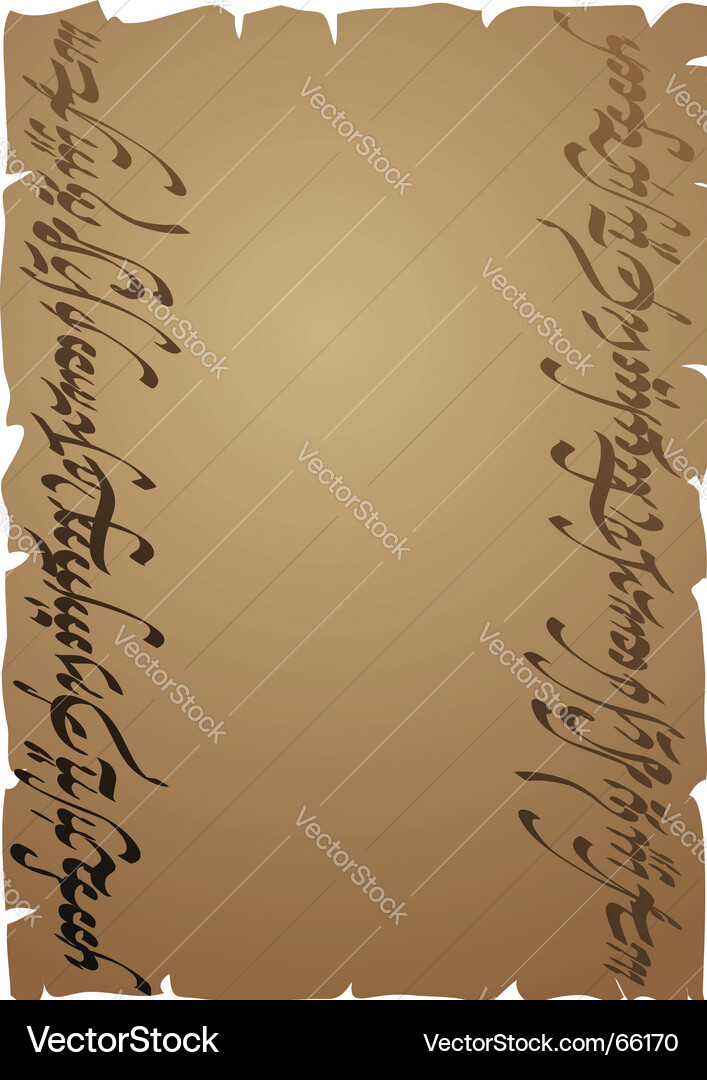 Ancient Scroll Fragment Vektorbild