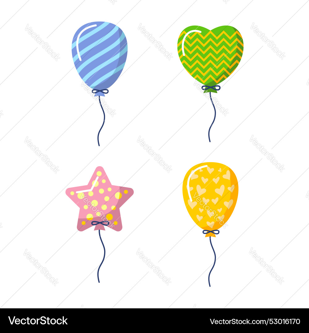 Balloon simple element design Balloon simple element design Vector Image