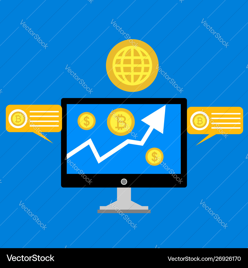 Blockchain scheme mining crypto currency server Blockchain scheme mining crypto currency server vector image