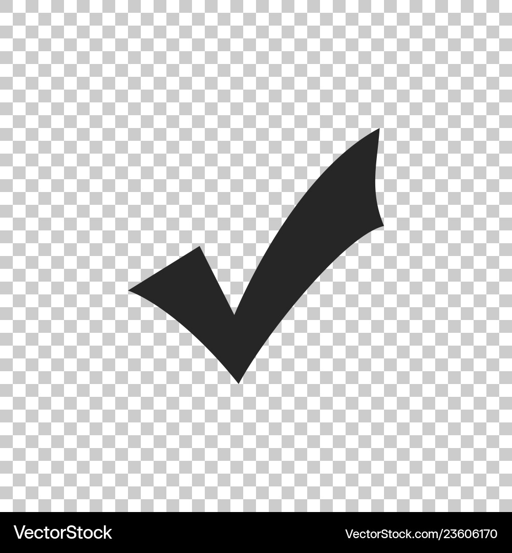 Check mark icon isolated on transparent background Check mark icon isolated on transparent background vector image