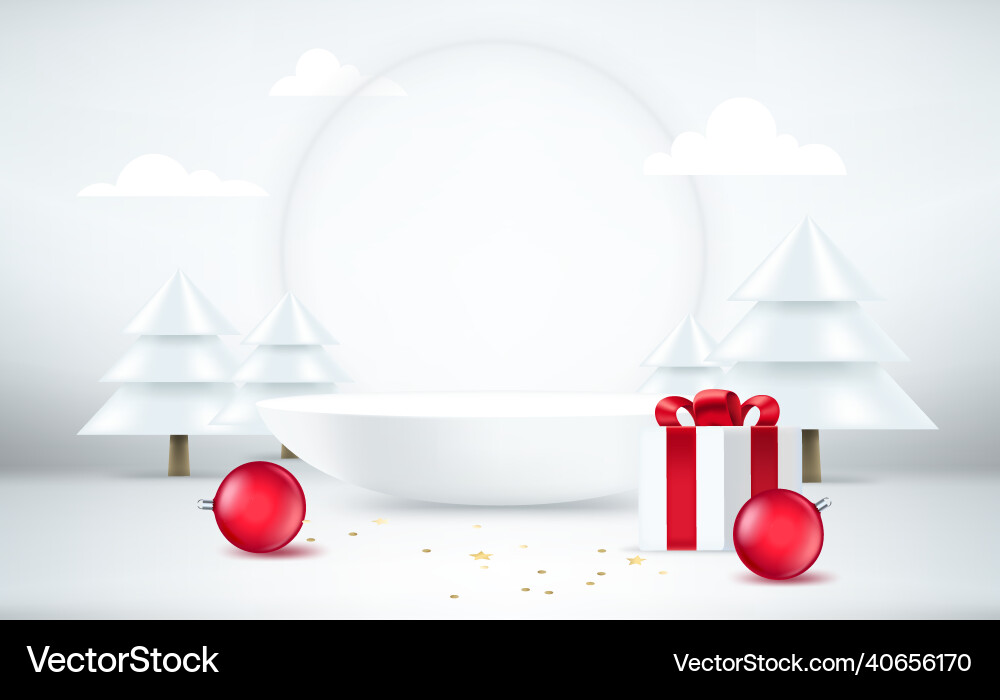 Christmas composition with frame and different Vector Image