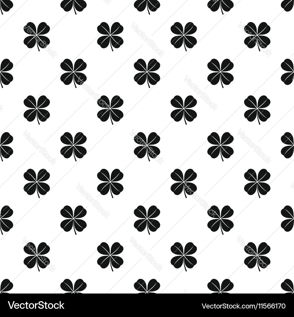 Four leaf clover pattern simple style vector image
