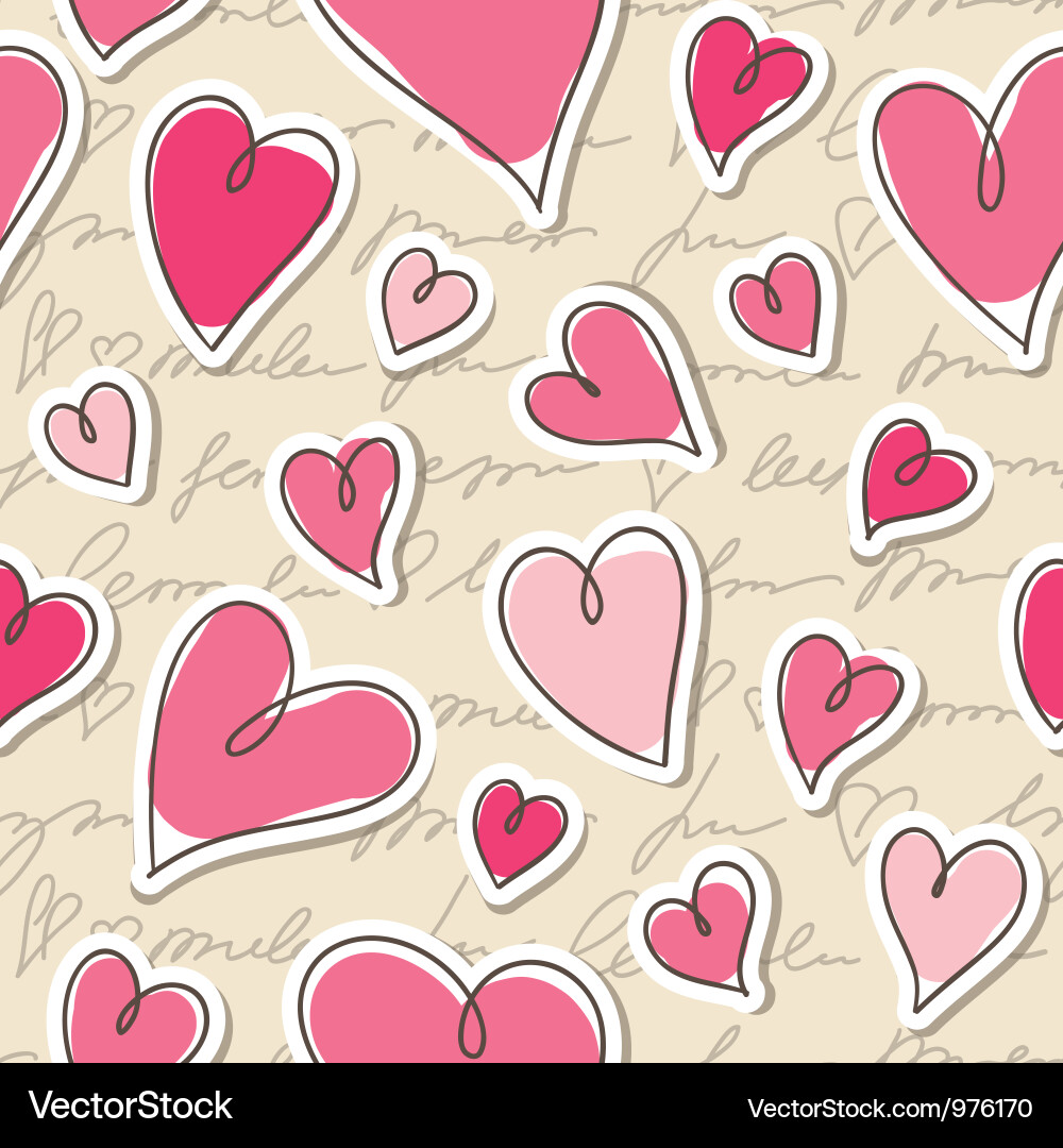Heart Pattern Sketch Vector Image