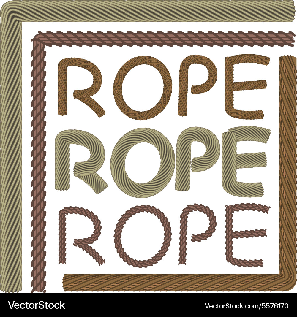 Rope elements and forms vector image