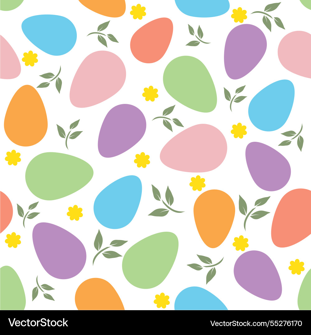 Seamless easter pattern on a white background Vector Image