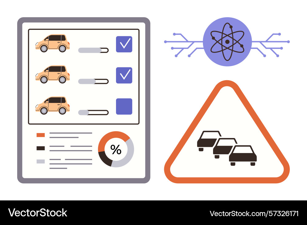 Autonomous vehicle data analysis with ai Autonomous vehicle data analysis with ai vector image