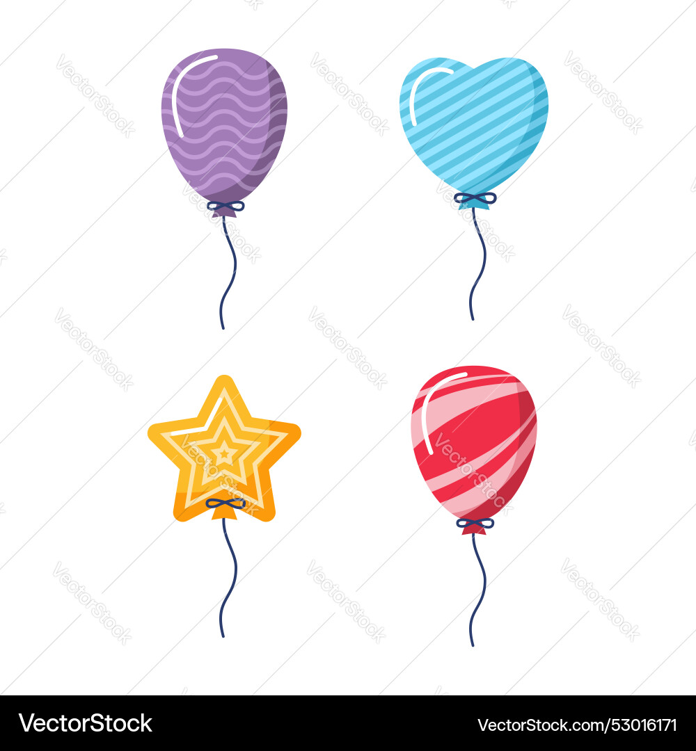 Balloon simple element design Balloon simple element design Vector Image