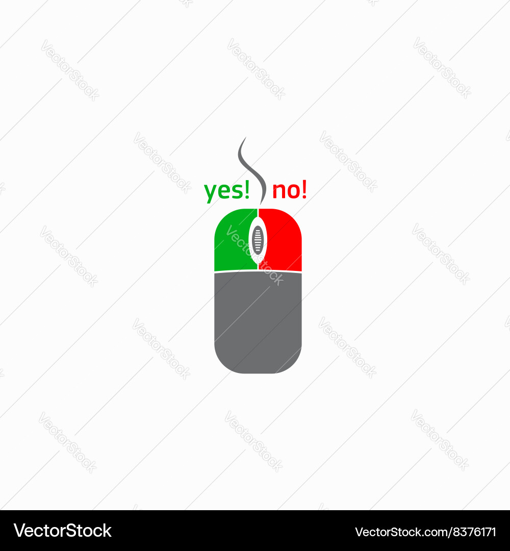 Computer mouse button icon simple style vector image