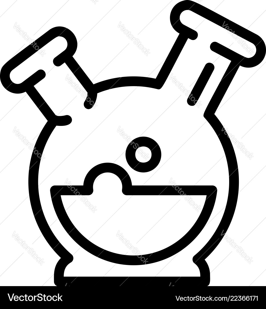 Double flask icon outline style Vector Image