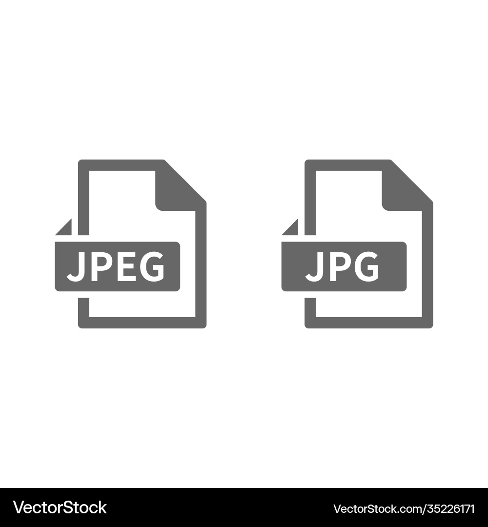 Jpeg and jpg button icon Vector Image