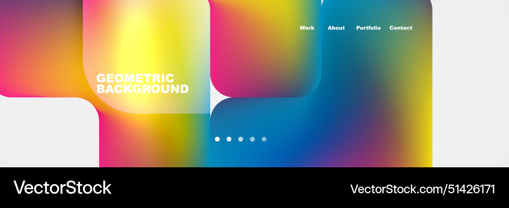 Square internet web page design template Vector Image