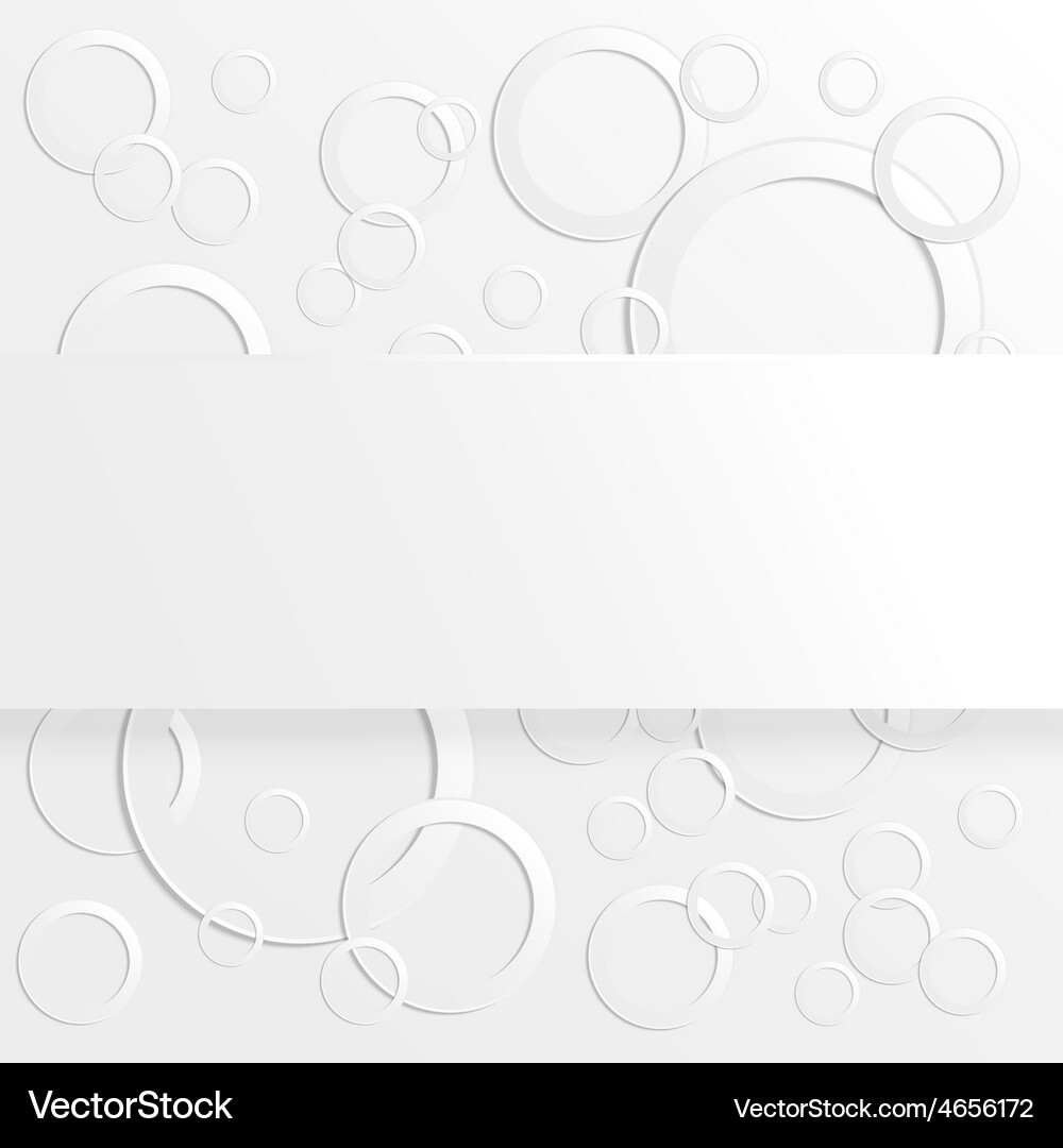 Abstract background with 3d paper circles Vector Image