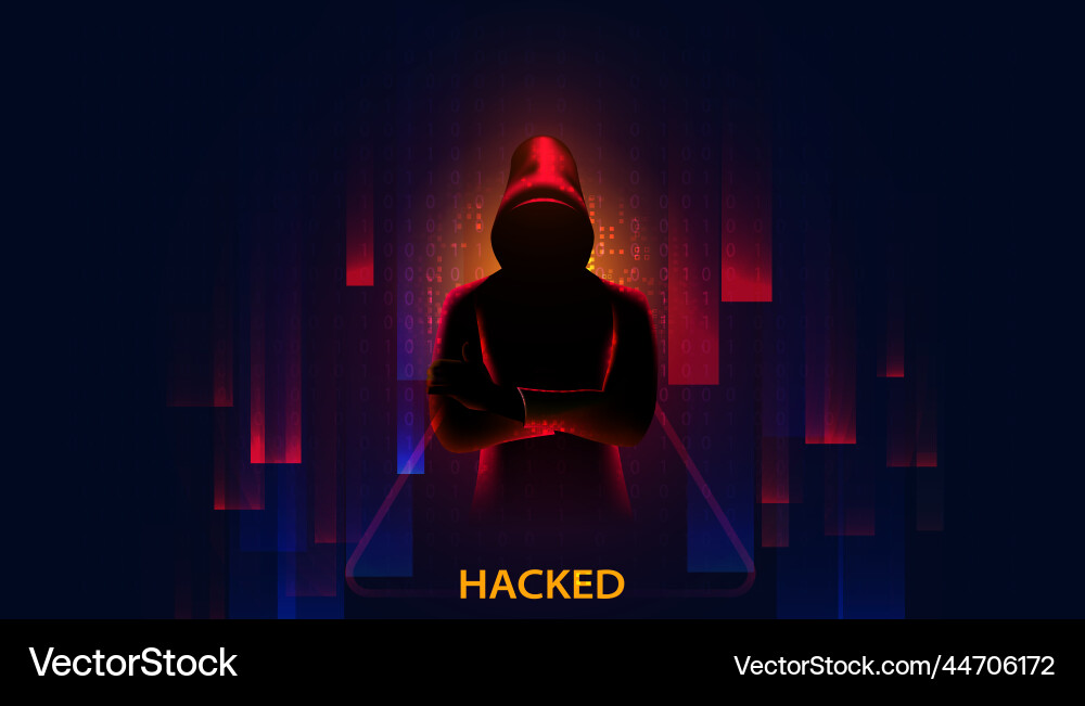 Abstract hacker concept steals information from Abstract hacker concept steals information from vector image