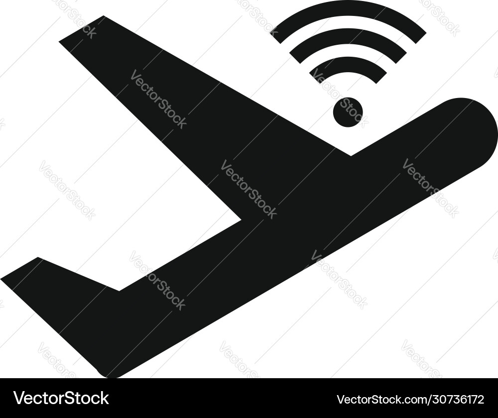 Airbus wifi icon simple style Vector Image