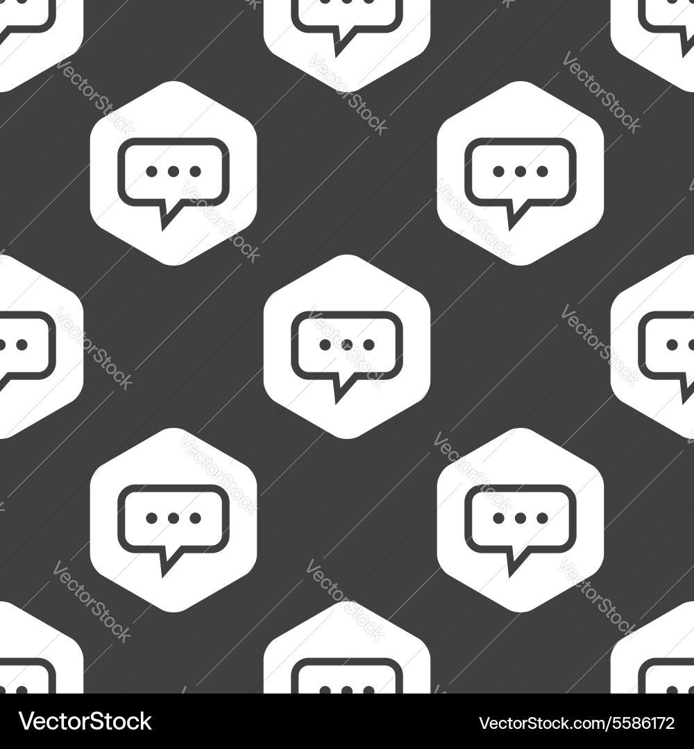 Black hexagon typing pattern vector image