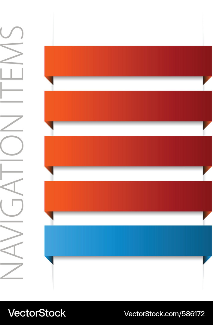 Modern red navigation Vector Image