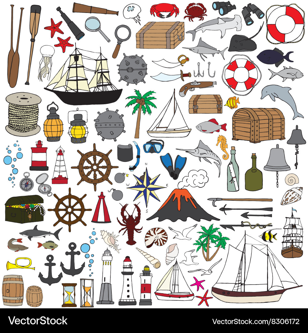 Nautical Miniature Collection vector image