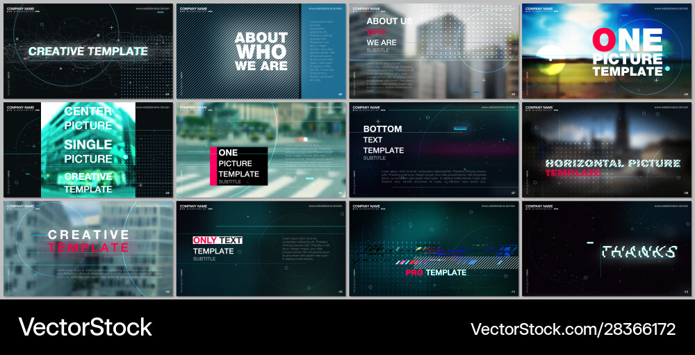 Presentations design templates with lines Vector Image