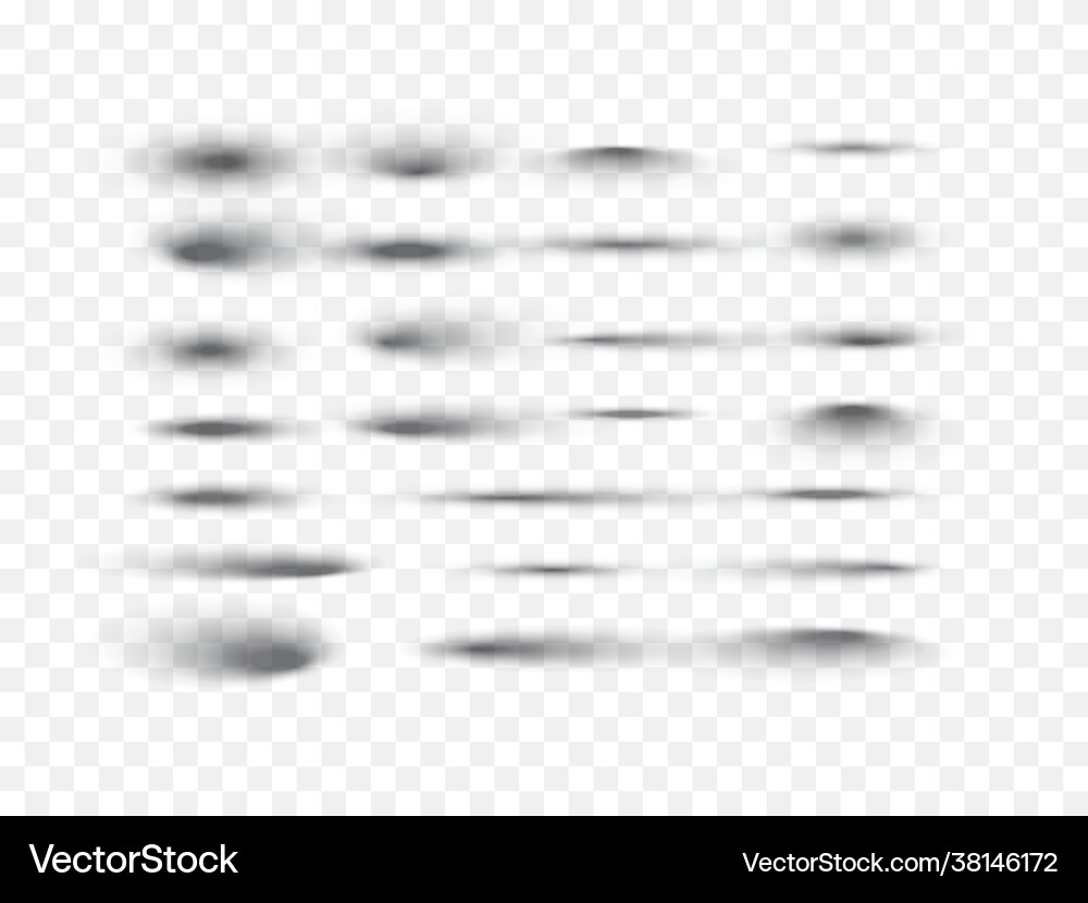 Single Shadow Vector Realistic shadows isolated Royalty Free Vector Image