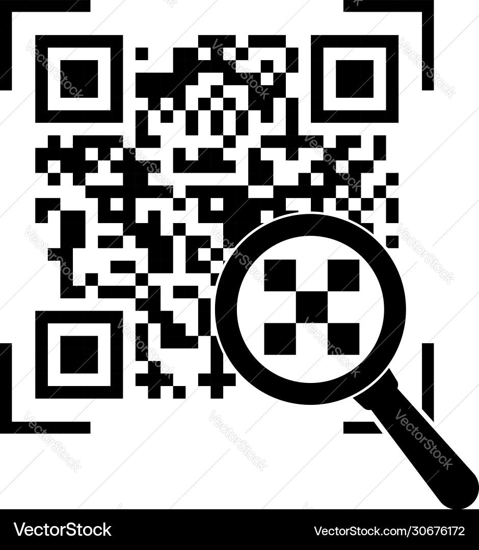 Sample qr code ready to scan checking vector image