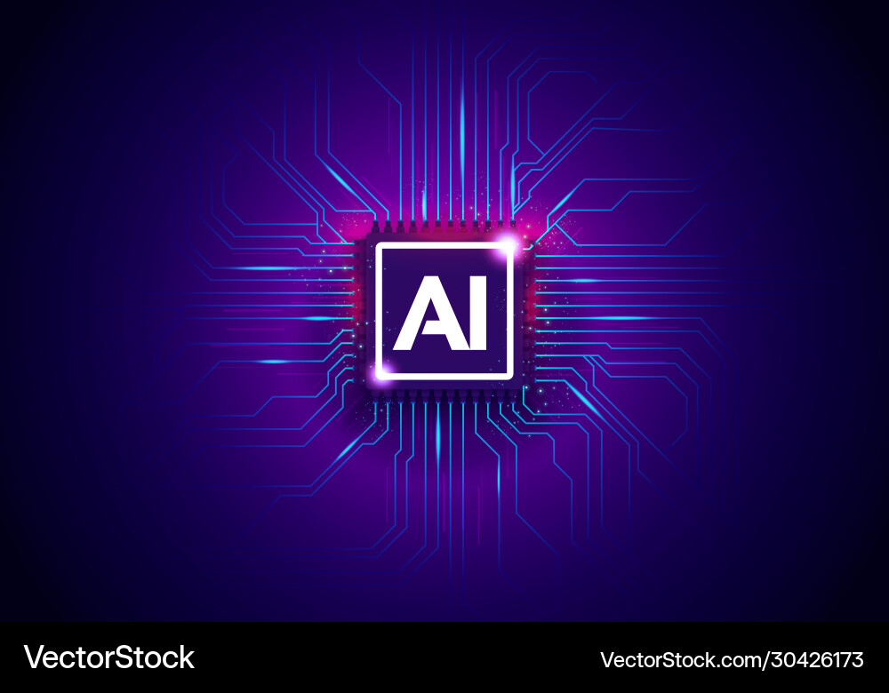 Ai artificial intelligence technology background vector image