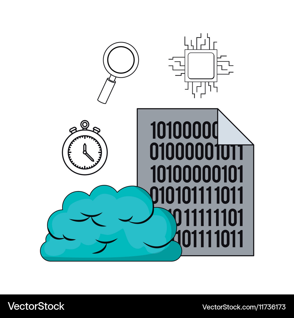 Big data related icons image Vector Image