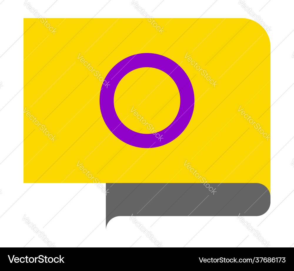 Intersex pride flag vector image