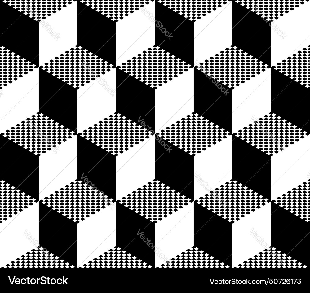 Isometric cube pattern geometric seamless p Isometric cube pattern geometric seamless p vector image