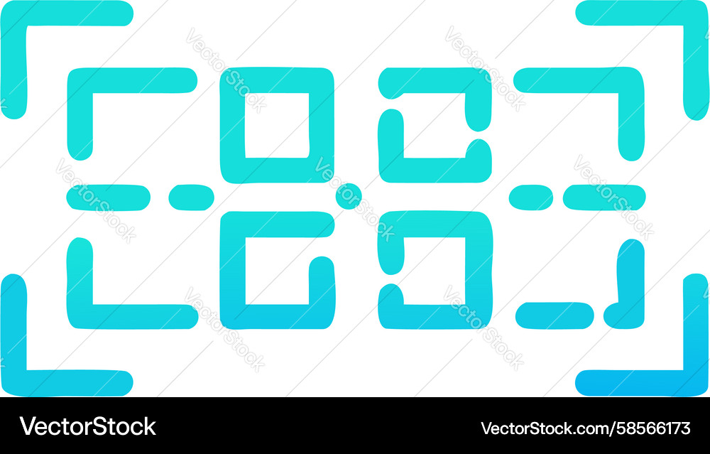 QR Code Scan Interface Vector Image