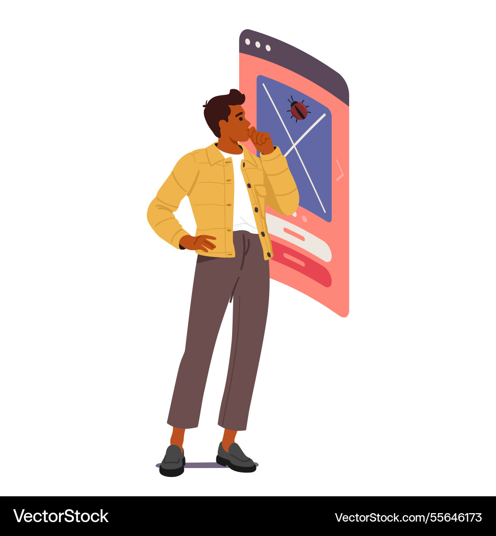 Web Developer Debugging Email vector image