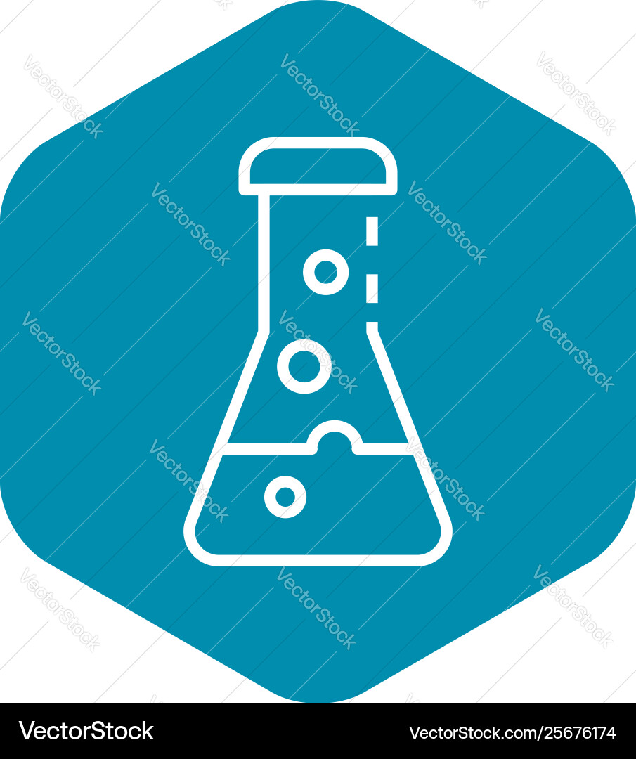 Boiling flask icon outline style Boiling flask icon outline style vector image