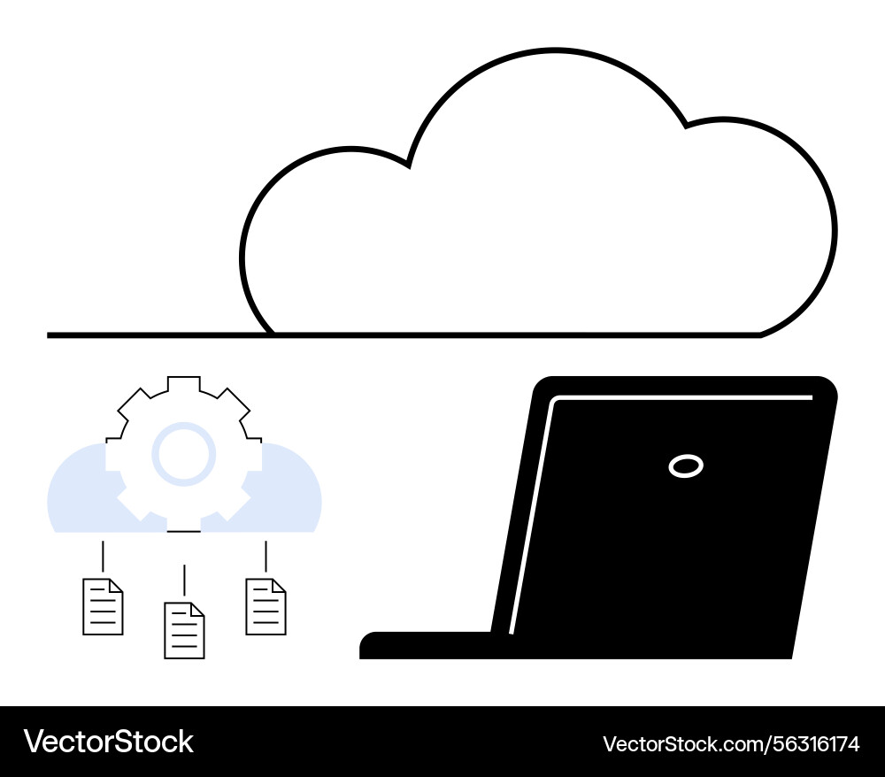 Cloud Computing Data Storage vector image