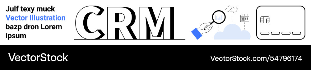 Crm system elements including search analytics Crm system elements including search analytics vector image