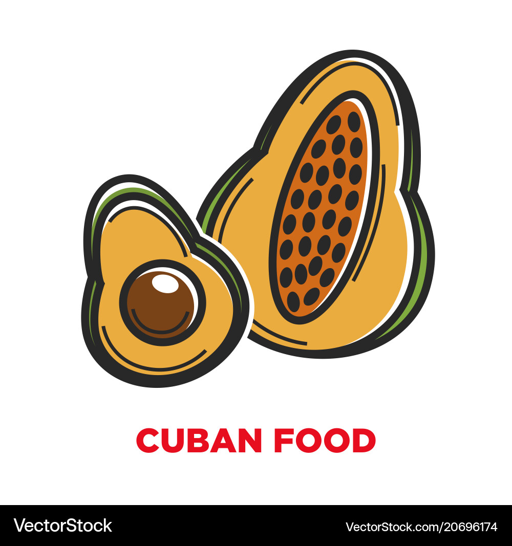 Cuban food promo Banner mit lokal angebauten Früchten Cuban food promo Banner mit lokal angebauten Früchten vektorbild