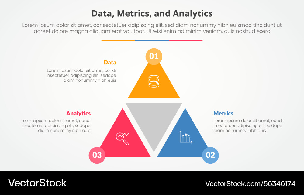 Data metrics and analytics infographic concept Data metrics and analytics infographic concept Vector Image