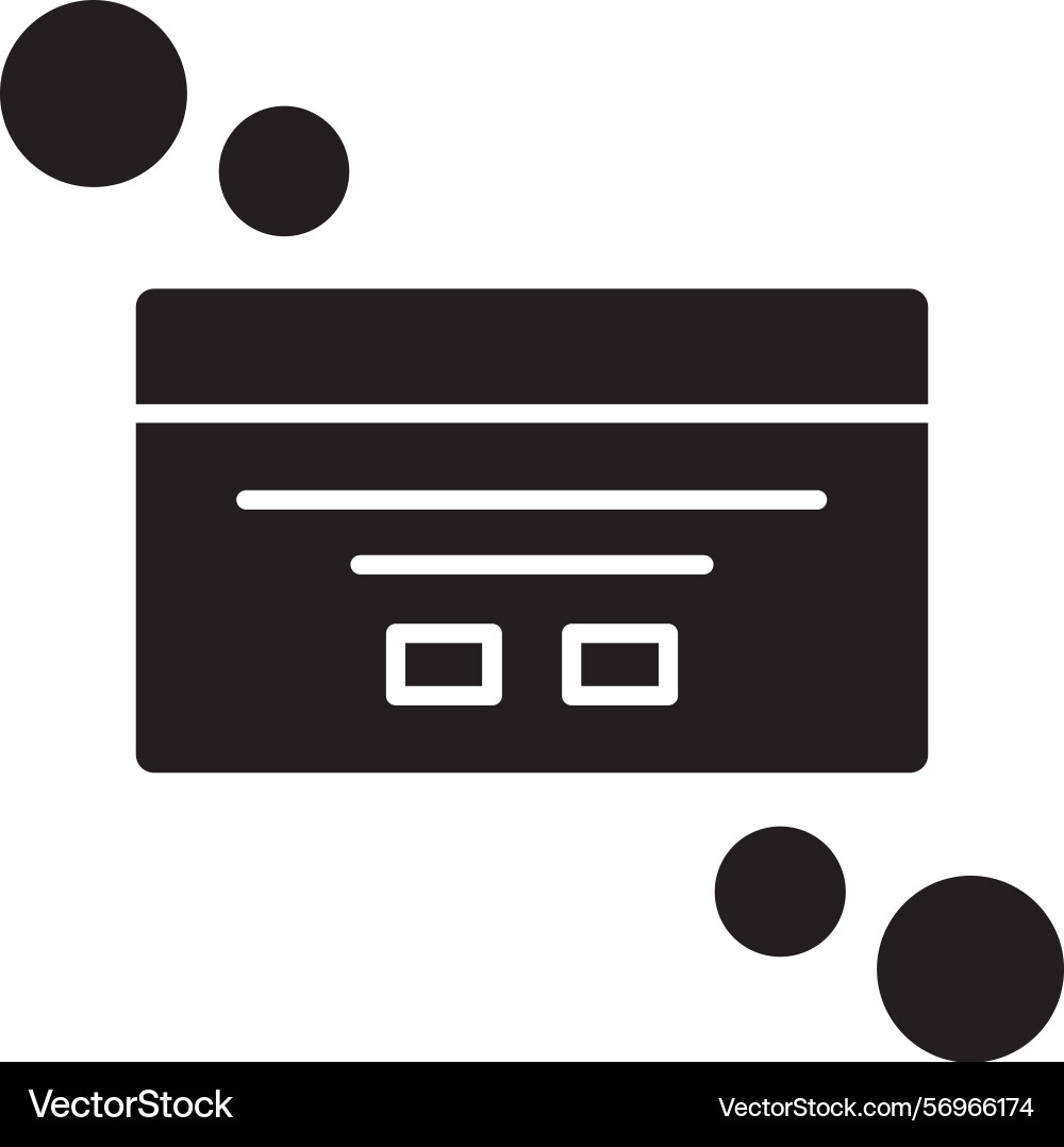 Dialog box customization glyph style icon design Vector Image