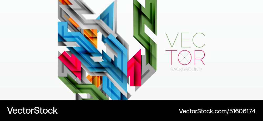 Dynamic lines geometric background vector image